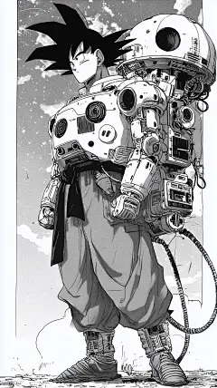 【壁纸插画】人造机械版悟空 - 小红书