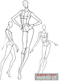 【新提醒】收集的各种服装人体线稿，觉得还不错的就顶起来 - 服装画/服装设计手稿 - 穿针引线服装论坛