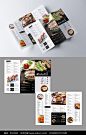 简洁韩国料理日本料理餐饮折页图片