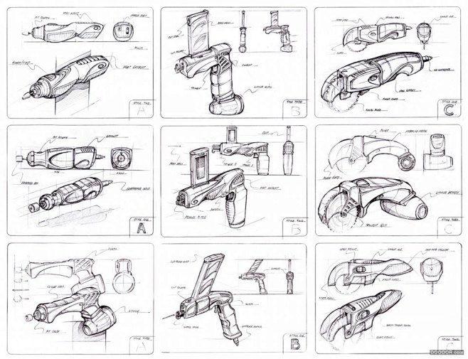 经典家居用品和电子产品工业设计手绘作品-...