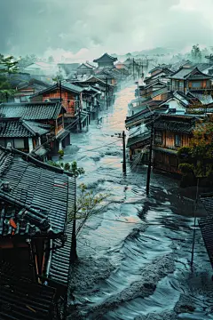 自然灾害城市防洪图片