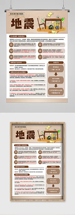 防震减灾知识宣传海报