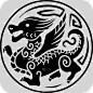 中国风龙纹图案传统图腾元素贴纸