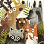 forest animals illustration by Carmen Saldaña: