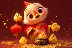 鸡年小鸡形象设计素材