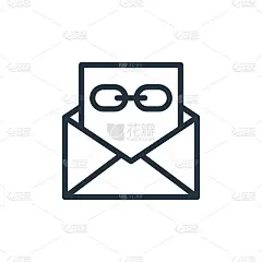 电子邮件矢量图标孤立在白色背景。大纲，细线电子邮件图标，用于网站设计和移动，应用程序开发。细线电子邮