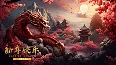 龙年古典传统海报
