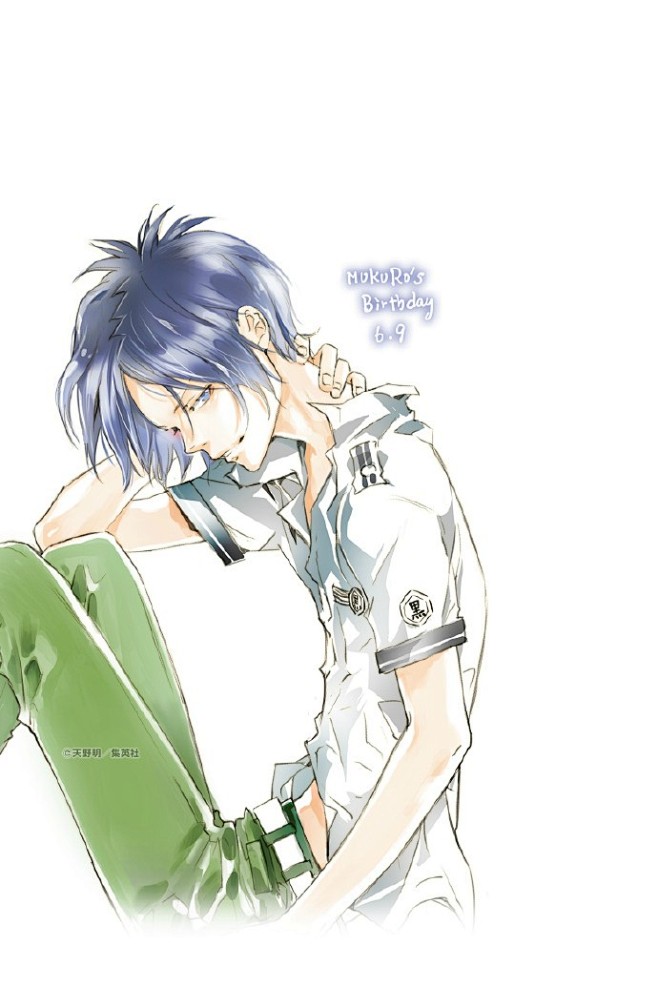 家庭教师漫画作者天野明老师为六道骸绘制的生日6月9日贺图
