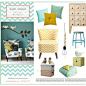 Simple Chevron Interior Design For Kids : A home decor collage from June 2014