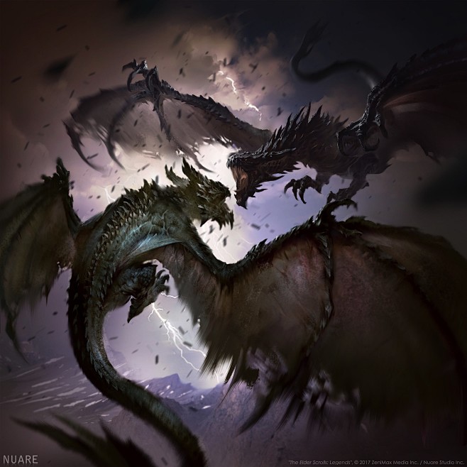 mooww社区-游戏龙插画原画元素美术绘...