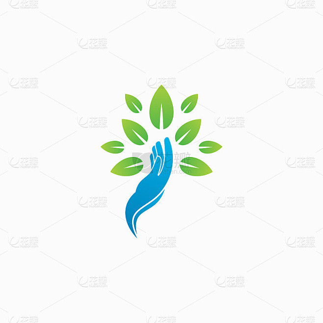 自然手标志模板设计