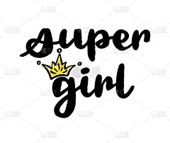 矢量字母插图的“超级女声”的衣服文本。孩子们的徽章标签图标。卡片，邀请函，横幅，印刷品的励志名言。庆