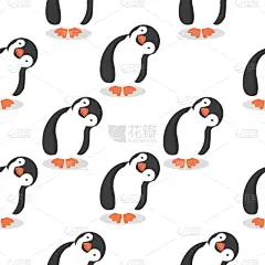 可爱的,企鹅,式样,卡通,纺织品,壁纸,模板,鸟类,装饰物,剪影
