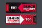 Flat design black friday banners templat... | Free Vector #Freepik #freevector