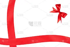 白色背景上的红色蝴蝶结