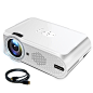 Amazon.com: ARTSEA 1600 Lumens Video Projector, Multimedia Home Theater Movie Projector Support 1080P AV VGA USB SD HDMI for PC Laptop PS4 XBOX Smartphone iPhone TV Box, with an HDMI Cable, White Led Projector: Electronics