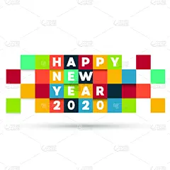 2020,新年前夕,像素画,传统,事件,贺卡,部分,计算机,休闲游戏,背景分离