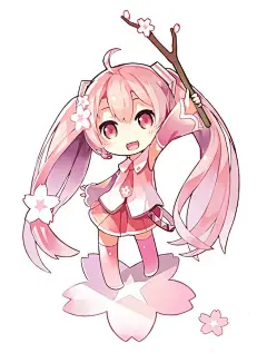 初音未来 萌萌哒的歌姬 版 樱初音@北坤人素材