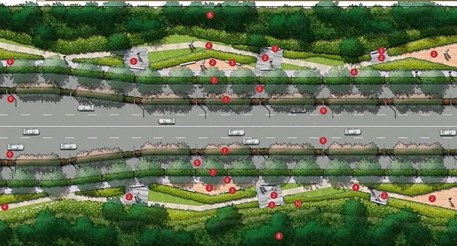 道路景观绿化设计-城市景观大道提质改造设...