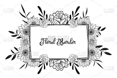 模板质朴的婚礼请柬。保存日期。菜单。谢谢你！你的表。回复。书法和手绘花卉。