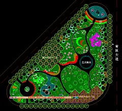 公园广场绿化 三角岛绿化图片