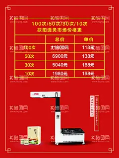 扶阳透灸价目表  - 源文件下载【酷图网】扶阳透灸,养生,艾灸,灸,价目表,设计,广告