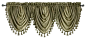 Ombre Waterfall Valance, Sage valances