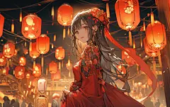 喜庆人物新年背景素材图片