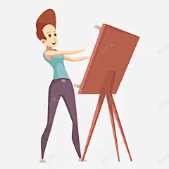 画家卡通风格人物矢量图 元素 免抠png 设计图片 免费下载 页面网页 平面电商 创意素材