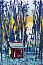 在我去富士山插画的路上