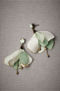 【十里红妆】Danseuse Earrings - Brass, silk, Swarovski crystals, Botswana agate. Handmade in Italy.