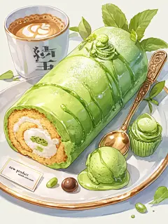 AI 甜品屋| 淡奶油瑞士卷 - 小红书