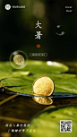 大暑金融保险节气祝福问候创意实景合成手机海报