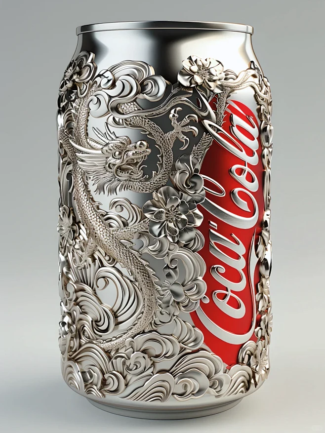 AI创意包装｜可口可乐银龙罐