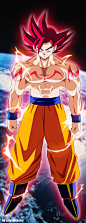 THE SUPER SAIYAN GOD !! by salvamakoto.deviantart.com on @deviantART