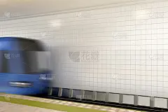 火车,空白的,墙,地铁站,留白,边框,水平画幅,绘画插图
