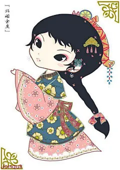 可爱的Q版金陵十二钗 - 插画图片_插画师_插画壁纸_场景插画_yidodo.net - 意兜兜
