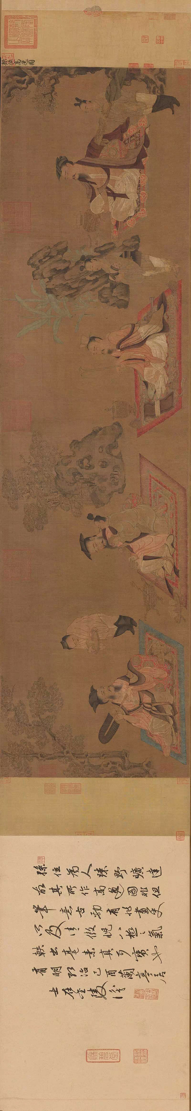 《高逸图》，唐代宫廷画家孙位唯一存世作品-中华美网资讯