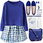 @polyvore
#blue #sweater #skirt