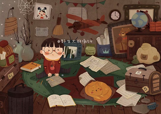 儿童杂物间。by：胖墩
#儿童插画 #儿...