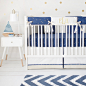 Lucky Stars in Navy Crib Baby Bedding Set : This fun navy crib bedding set is sure to bring a whimsical feel to your baby boy's nursery! Our Lucky Stars in Navy Crib Bedding Collection features an adorable pattern in blue. A perfect crib set for a baby bo