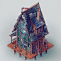 architecture art Collection Digital Art  Drawing  ILLUSTRATION  Isometric isometry nft Procreate