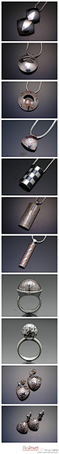 Heyjewel首饰店：日本首饰设计师Yosuke Inoue的设计源于自然，他希望通过他的材料和设计更好地表达自然的本质。他认为，金属是一个更为自然的材料。经过多年具有挑战性的工作，他掌握了日本传统的Mokume-gane技术，创造出超凡的金属造型。<Winnie>