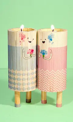 [创意小蜡烛情侣壁纸手机桌面]...