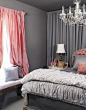 Simple, Sleek Bedroom:   Old Rule: Small places require small furniture.   New Rule: Bitsy is busy. Instead, opt for fewer, larger pieces. The queen-sized bed, a French antique, makes a big statement. Behind it, gray curtains mask an oddly placed window. 