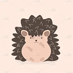可爱的,刺猬,动画片,平坦的,蛋糕,野生动物,哺乳纲,小的,自然美,爱