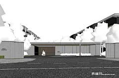 融创兴平小镇入口+叠墅SU模型下载_sketchup模型免费下载_素模网