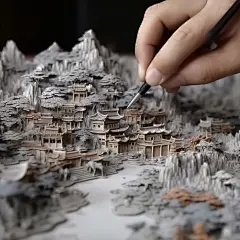 Midjourney 画江山 手艺人 人工智能ai  
