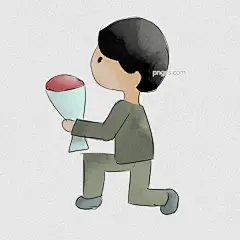 灰色献花的男生元素图片大小2000x2000px 图片尺寸3.23 MB 来自PNG搜索网 pngss.com 免费免扣png素材下载！爱情#发型#花朵#灰色#卡通插画#卡通手绘#可爱#求婚#手捧#水彩#下跪#鲜花#献花#