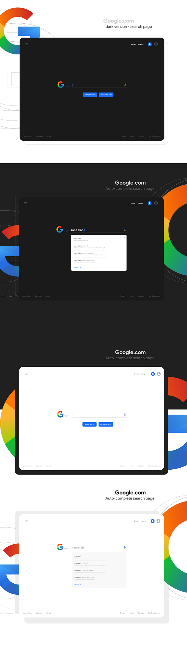 Google new look — UI...